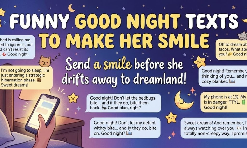 Funny Good Night Texts to Make Her Smile