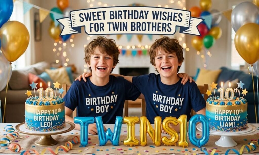 Sweet Birthday Wishes for Twin Brothers