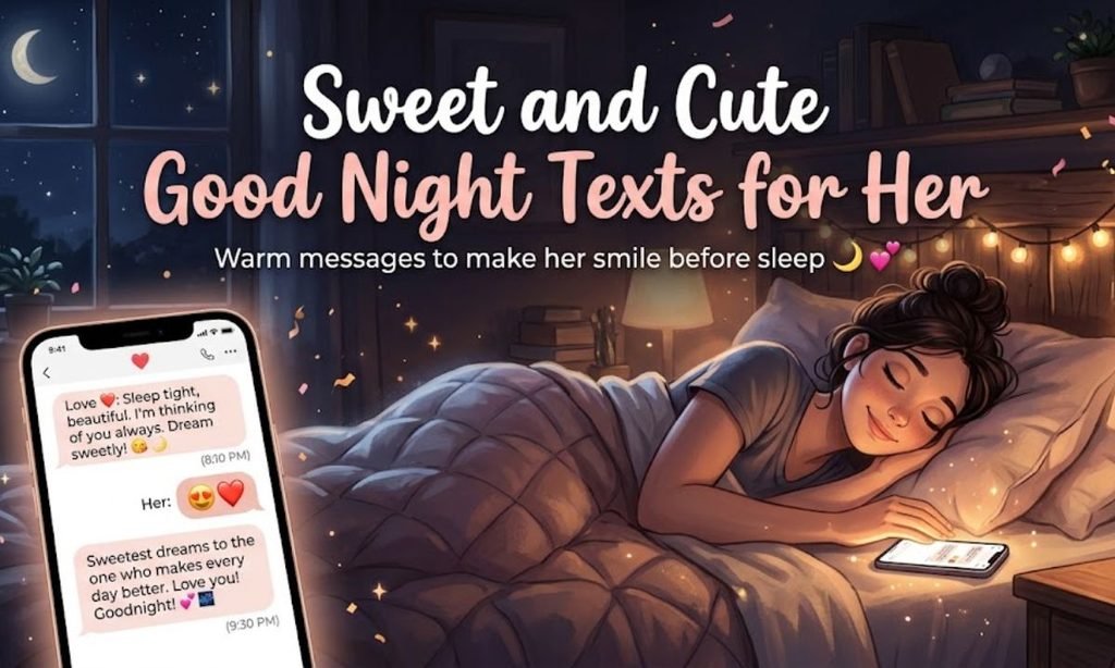 Sweet and Cute Good Night Texts for Her