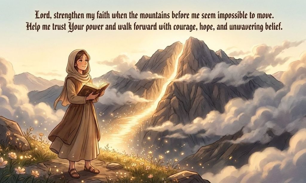 Faith Can Move Mountains  Christian Encouragement Gift Canvas