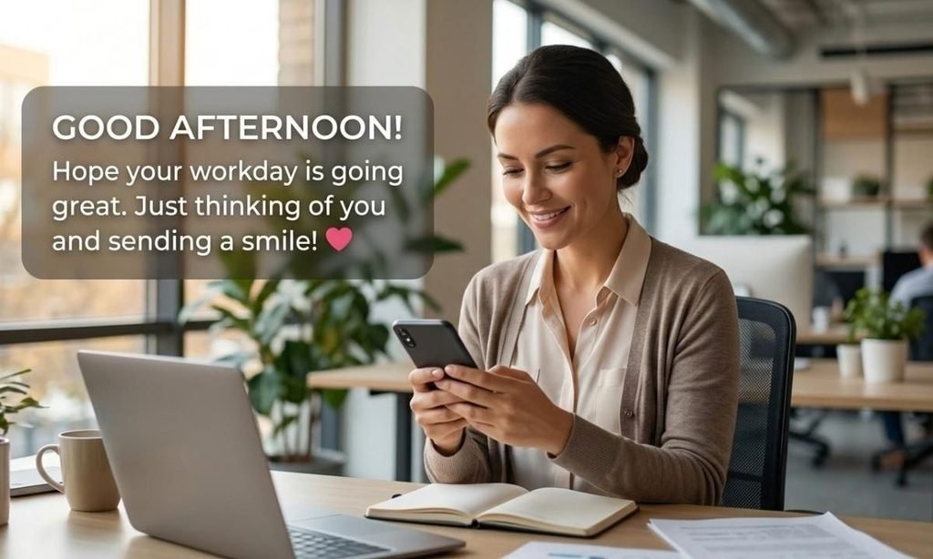 Thoughtful Good Afternoon Messages for Her During Work