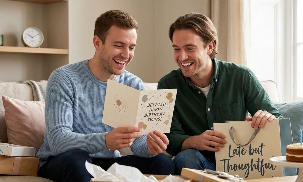 Belated Birthday Greetings for Twin Brothers